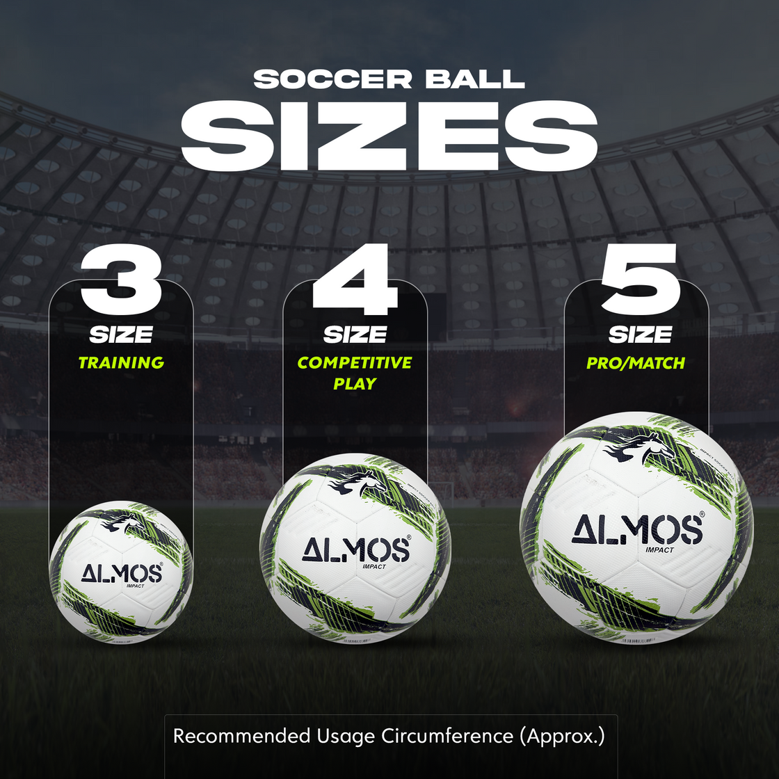 Almos Impact Pro Soccer Ball – Size 4 & 5 