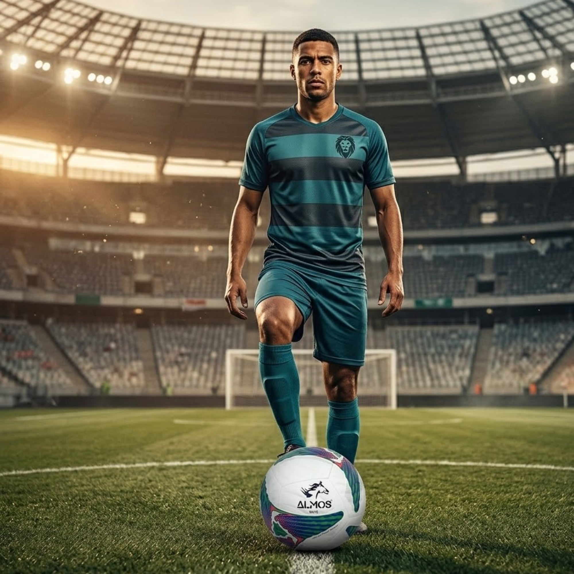 Almos Wave Match Soccer Ball – Size 4 & 5, Seamless, 12-Panel, Premium EPU Microfiber Football 