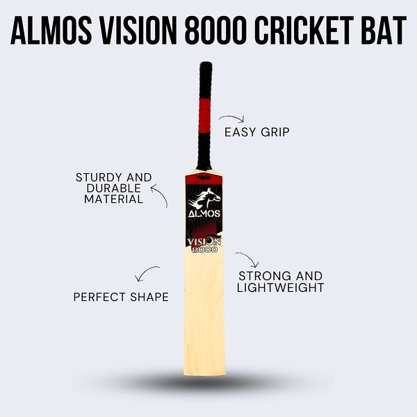 VISION 8000 TAPE BALL CRICKET BAT Features