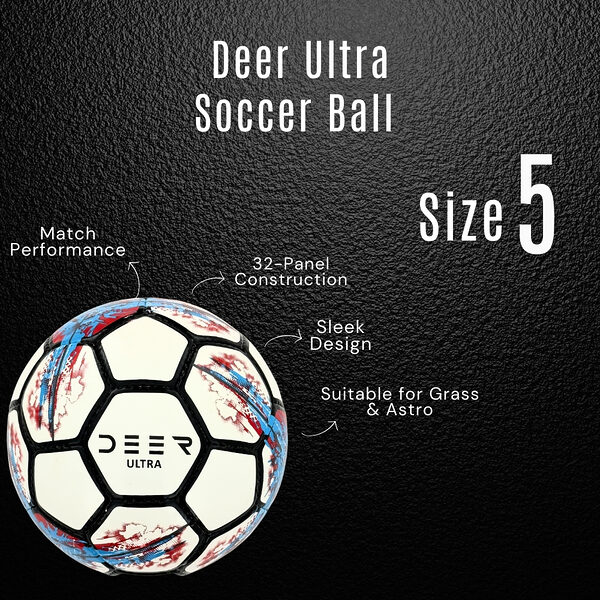 Deer Ultra Soccer Ball Blue Features