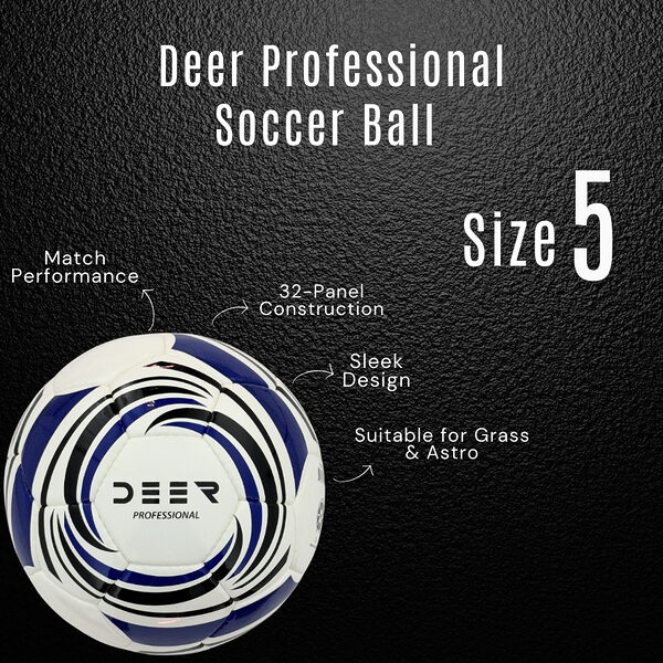 Deer PRO Blue Soccer Ball Features