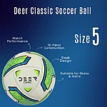 Deer Classic Soccer Ball Green Features