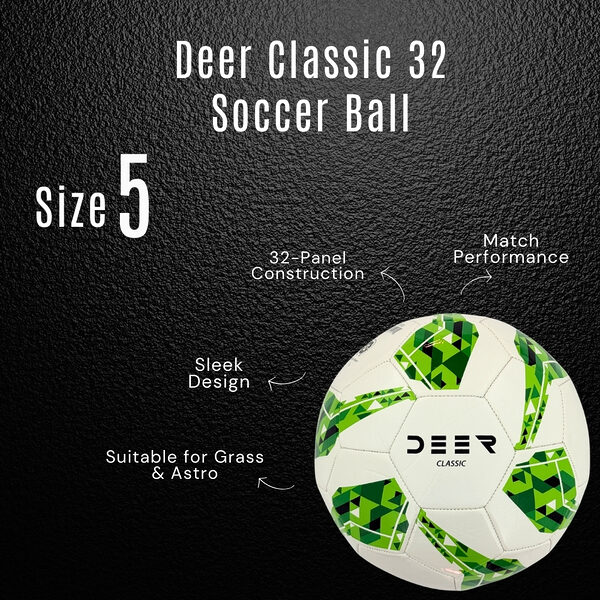 Deer Target Green Soccer Ball Features