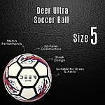 Deer Ultra Soccer Ball Red Features